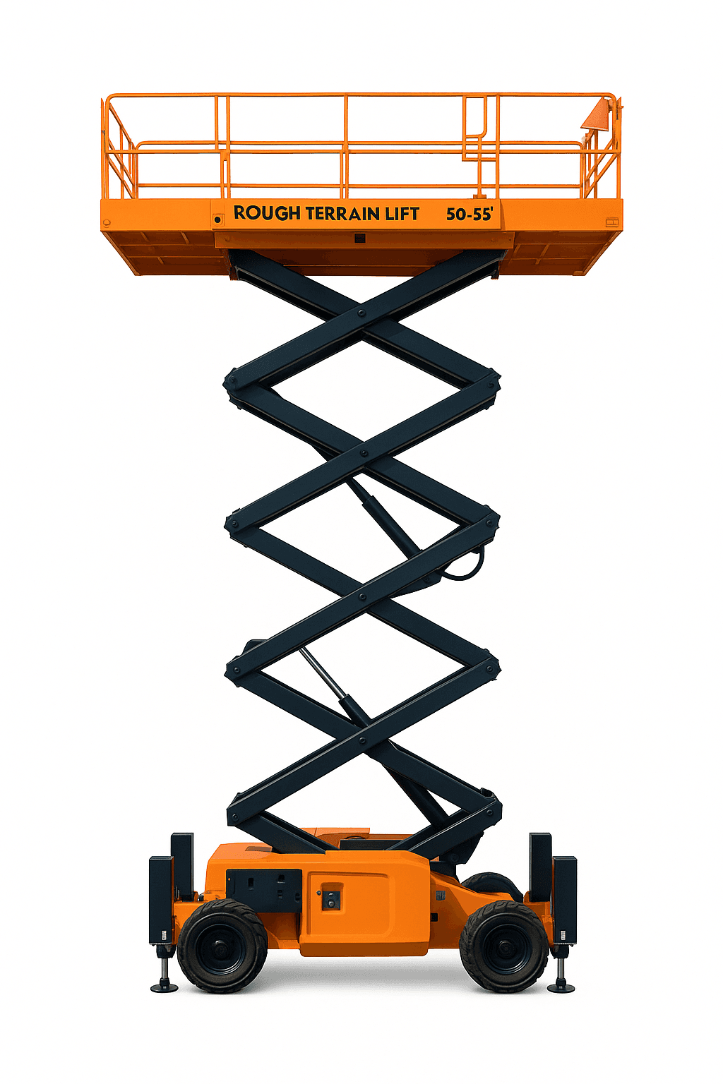 Rough Terrain Scissor Lift, 60' - 65' Wide Deck