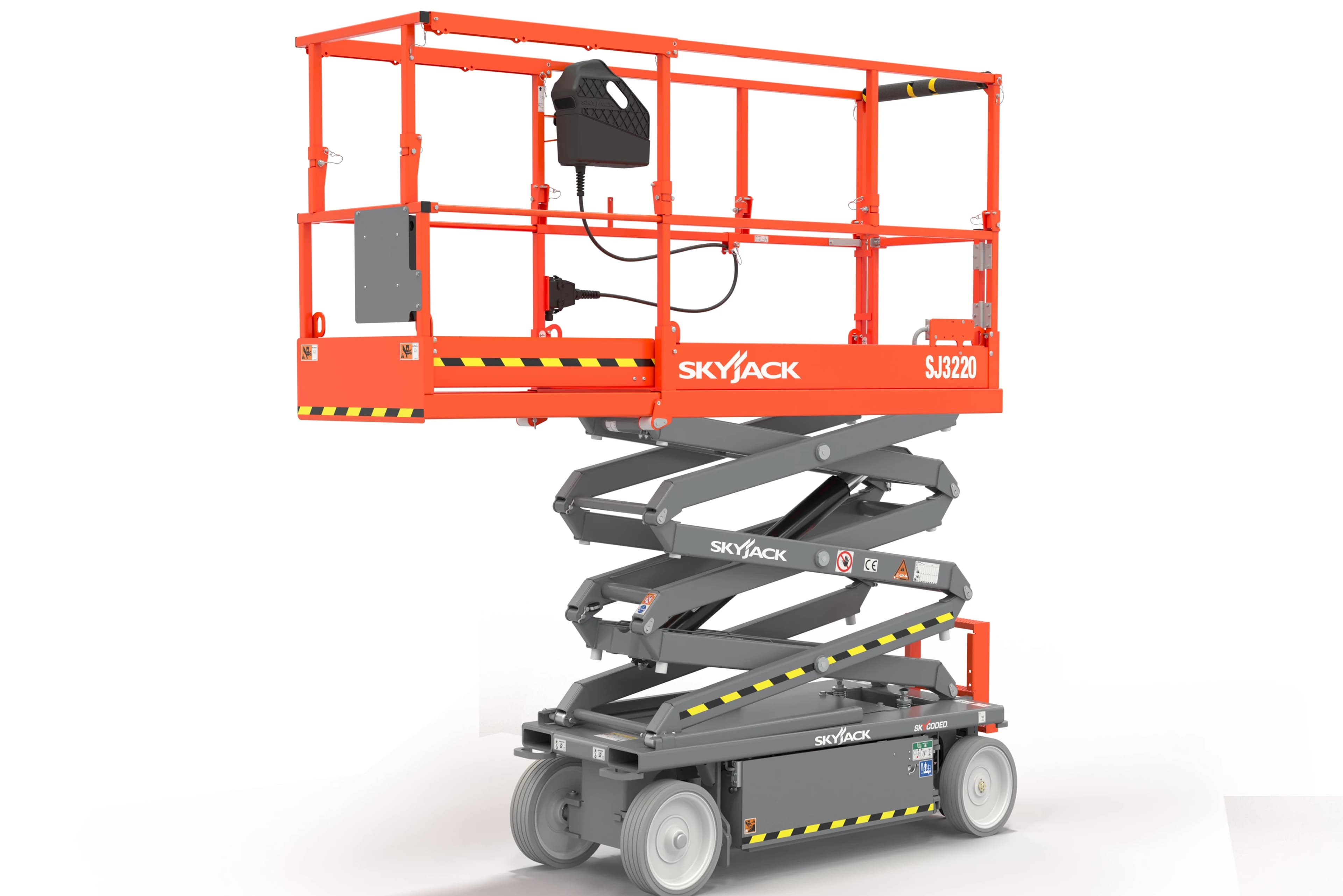 20-21 ft. Scissor Lift, Electric, Narrow, Power Deck Extension